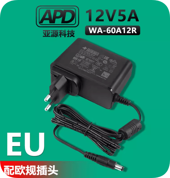 *Brand NEW*High Quality APD 12V 5A Power Adapter WA-60A12R EU Version Power Supply